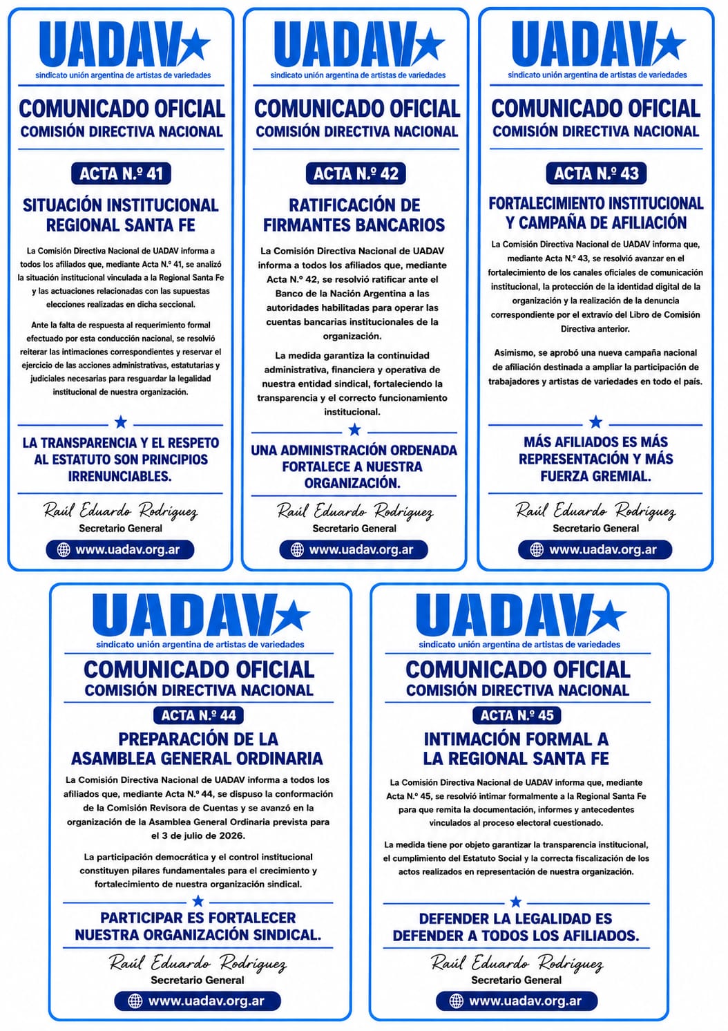 Acta 41 a 45